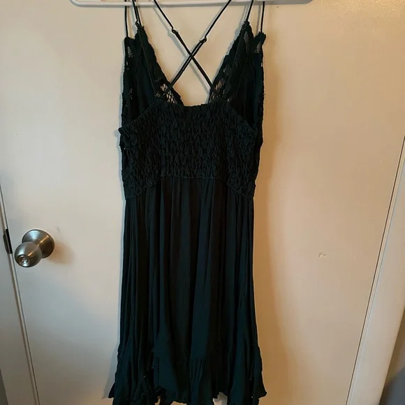 Free People Green Backless Lace Dress 0018 - Picture 2 of 4